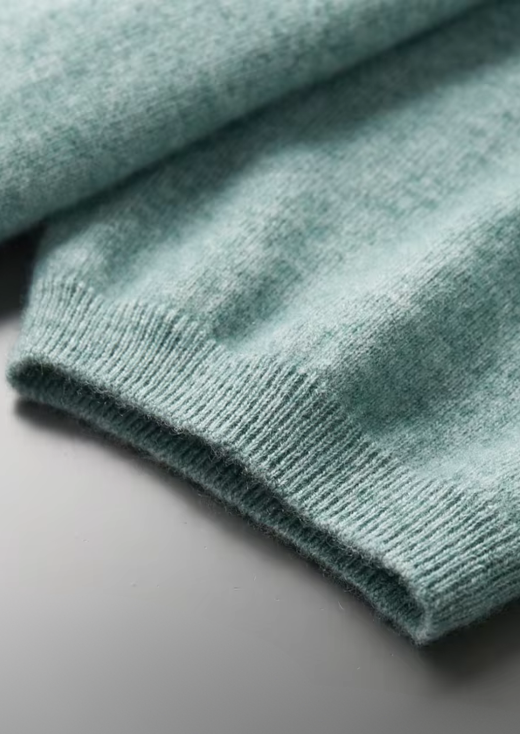 Premium Cashmere Classic Crewneck T-Shirt - Verdant Slate