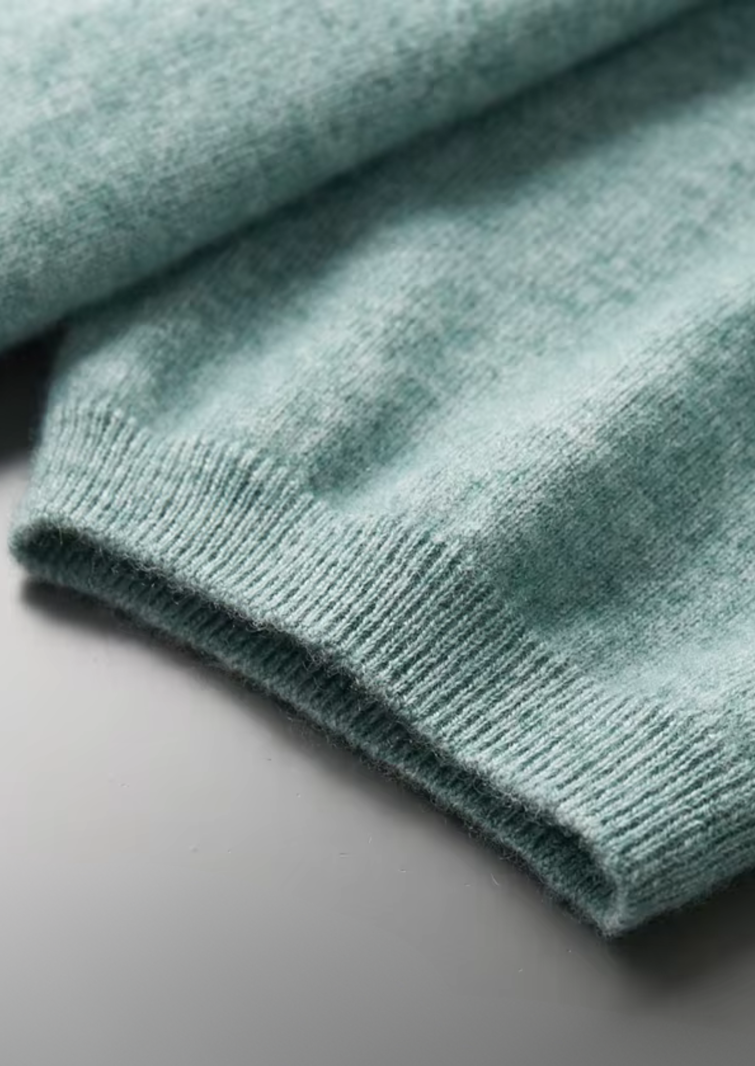 Premium Cashmere Classic Crewneck T-Shirt - Verdant Slate