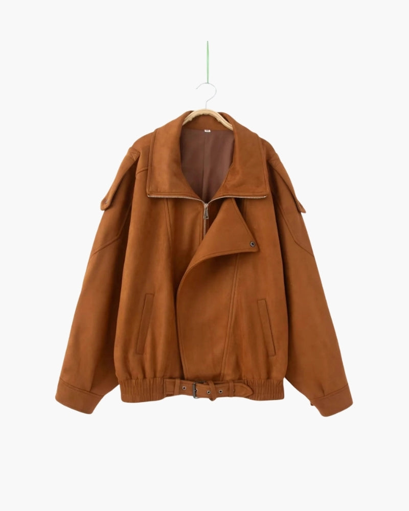 Vintage Suede Drape Jacket