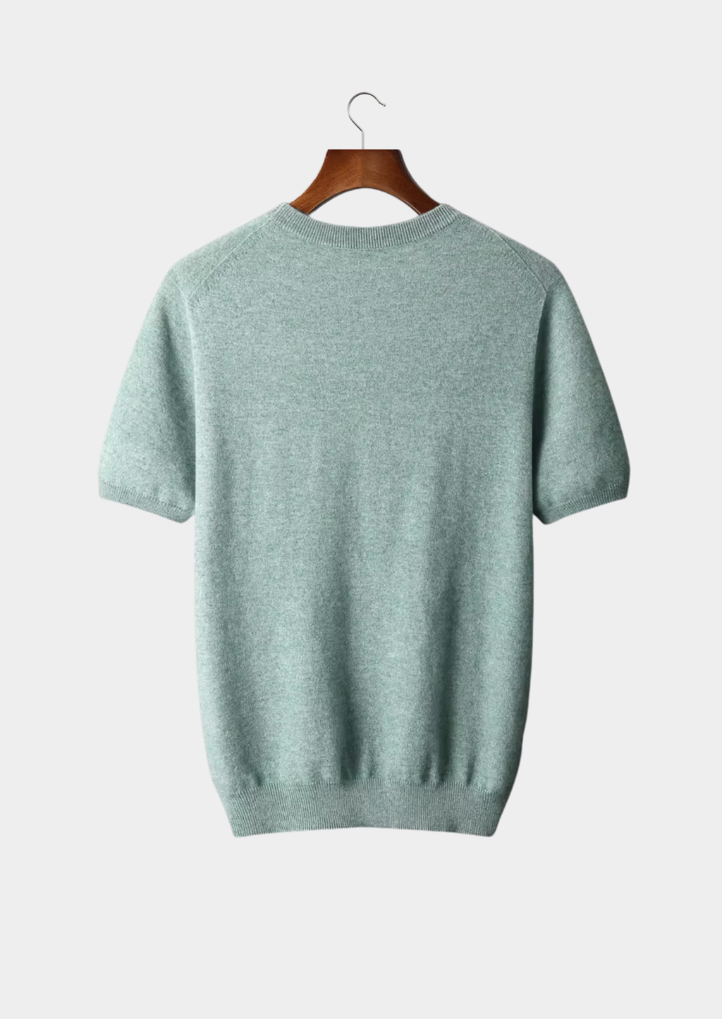 Premium Cashmere Classic Crewneck T-Shirt - Verdant Slate
