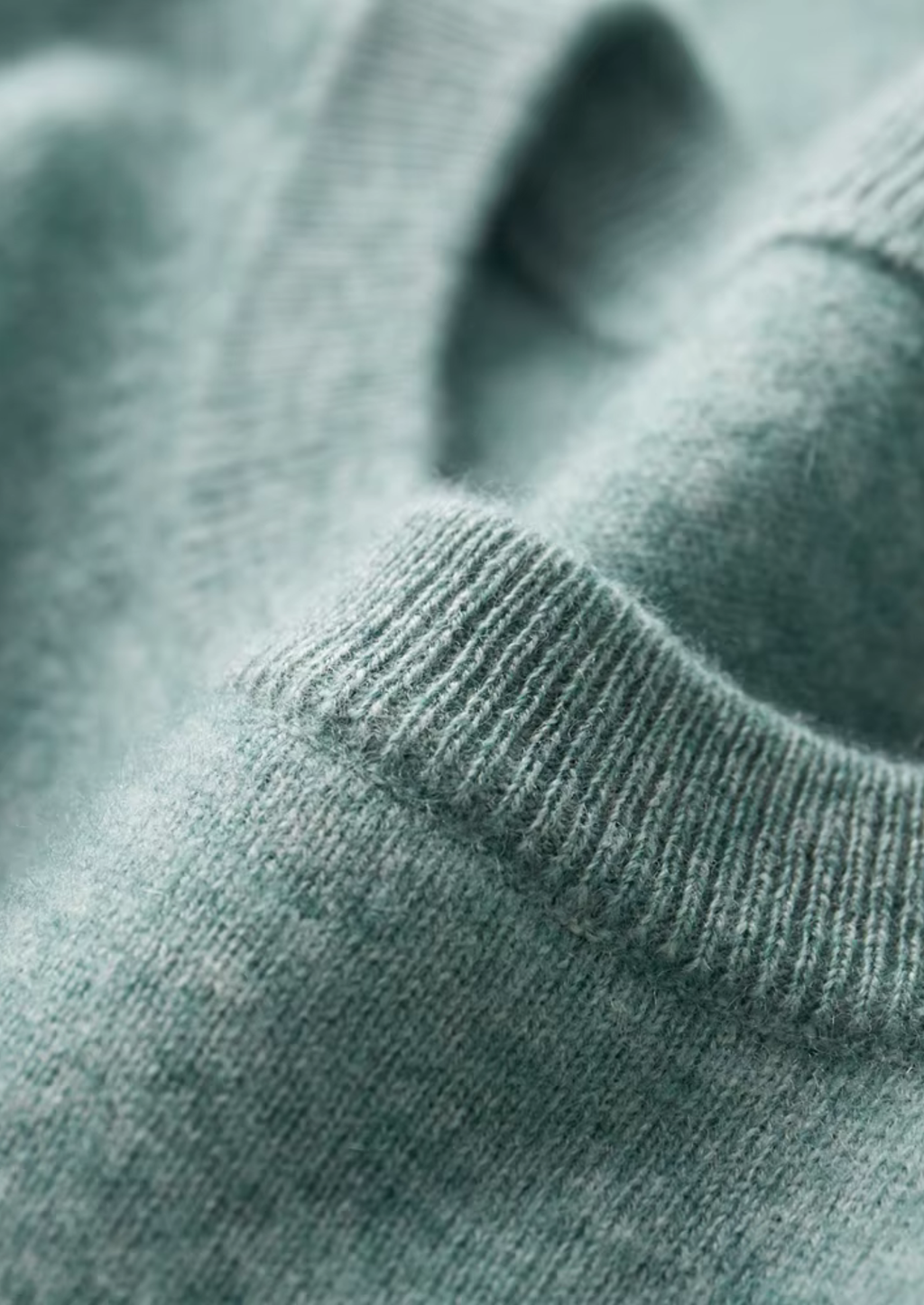 Premium Cashmere Classic Crewneck T-Shirt - Verdant Slate