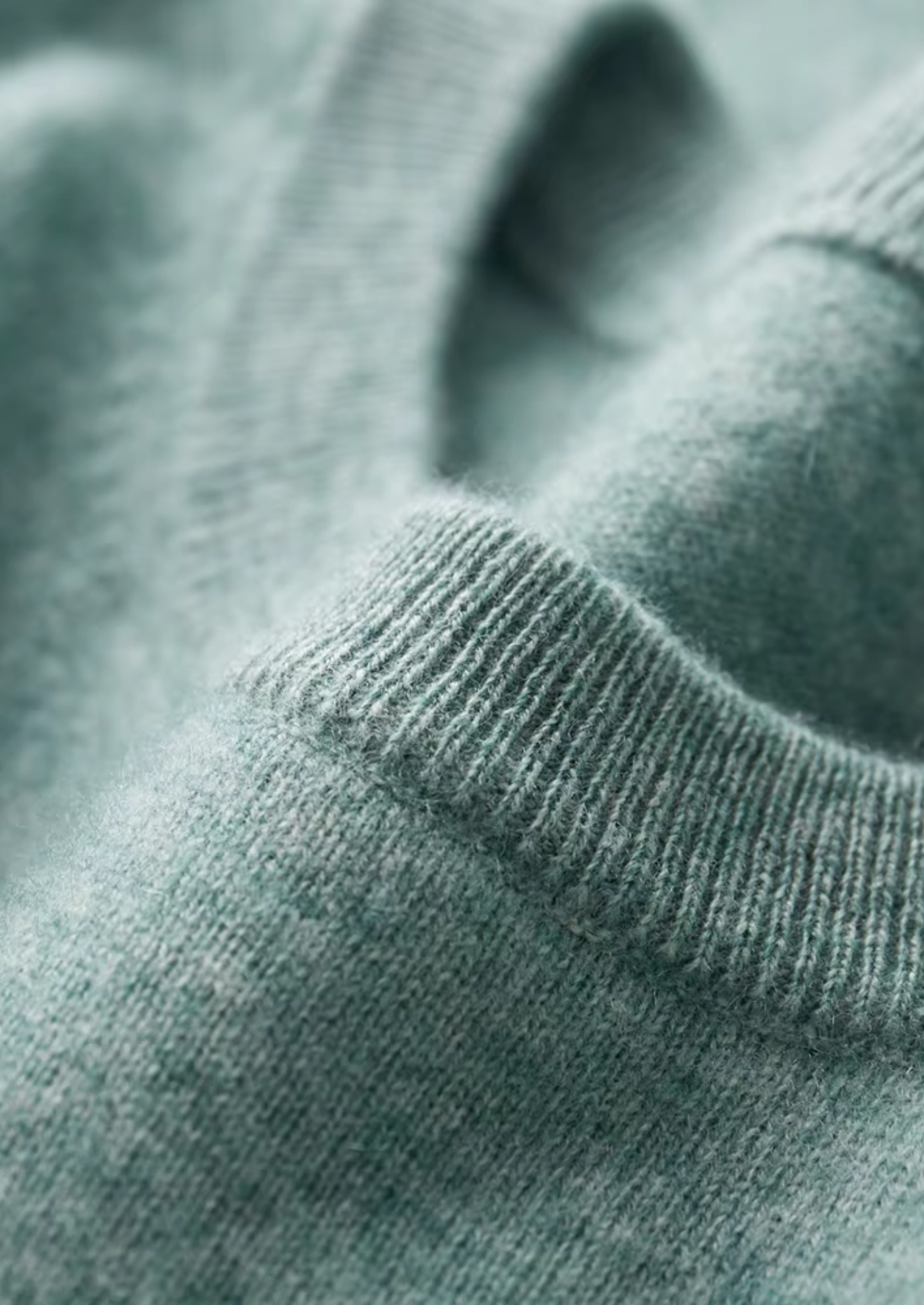 Premium Cashmere Classic Crewneck T-Shirt - Verdant Slate