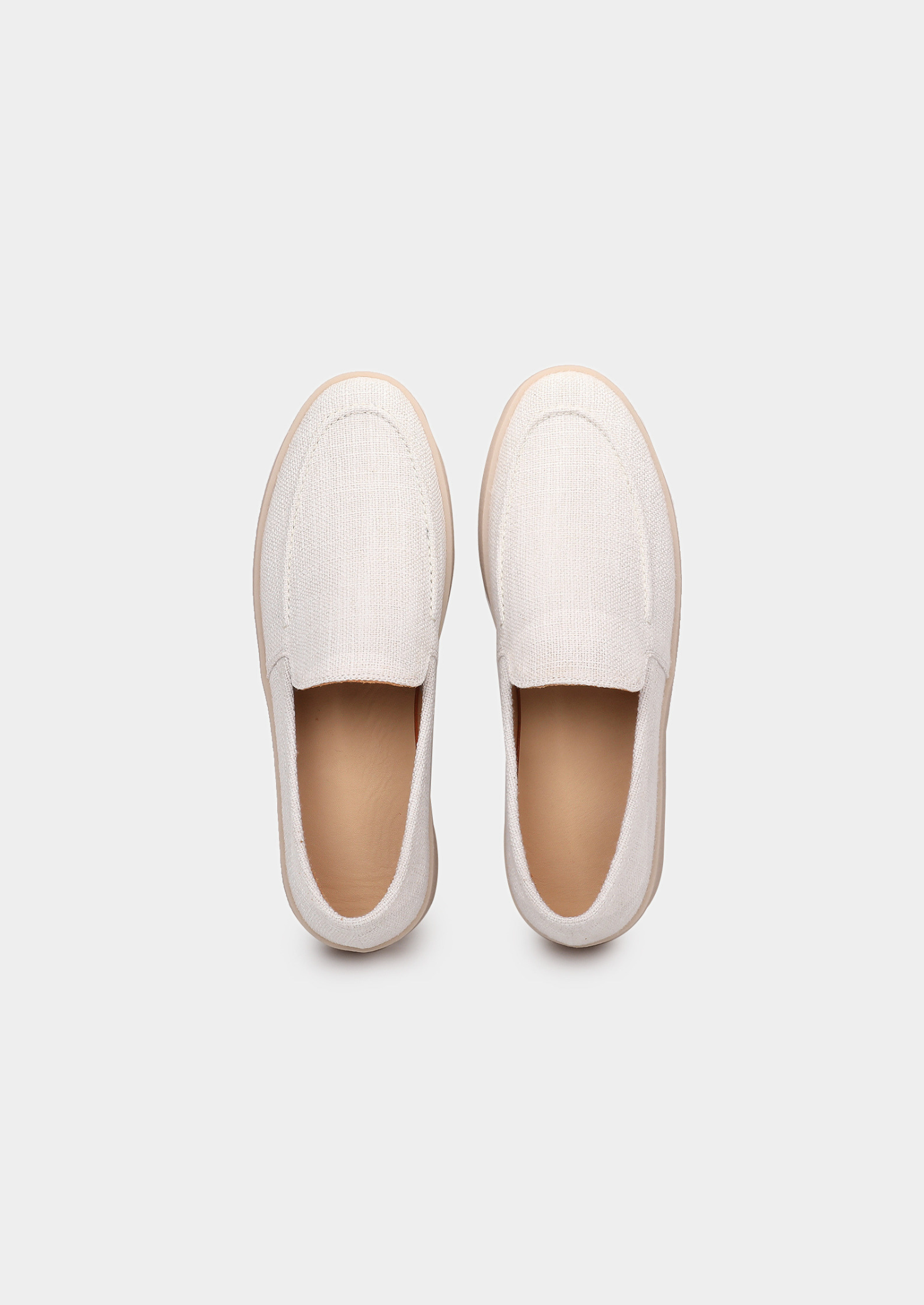 White Linen City Loafers
