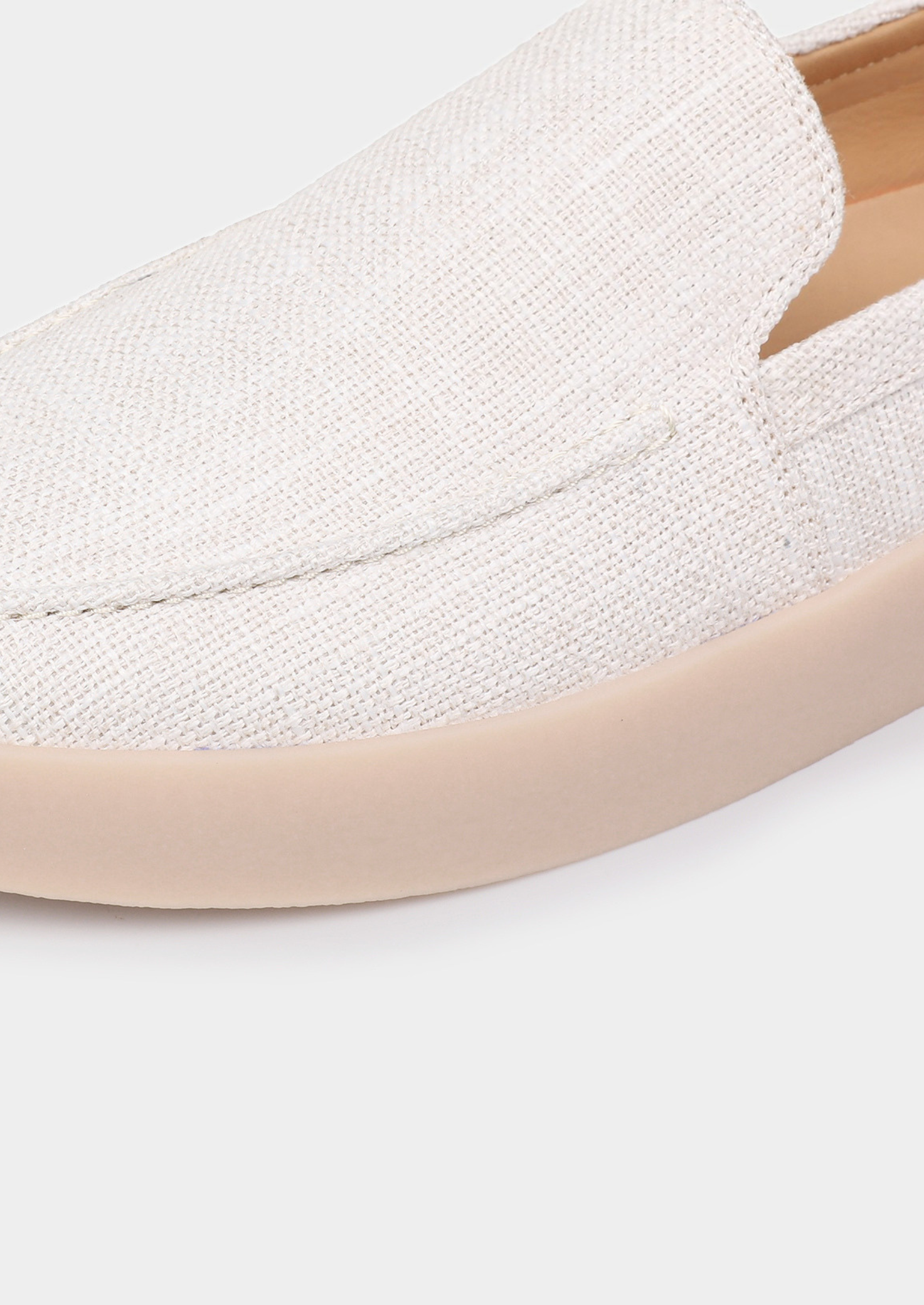 White Linen City Loafers