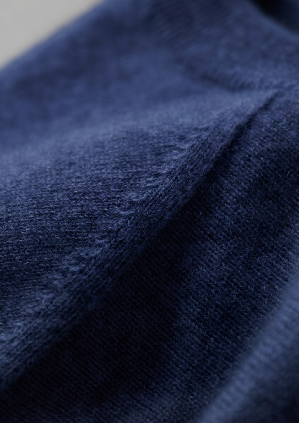 Premium Cashmere Classic Crewneck T-Shirt - Navy Blue